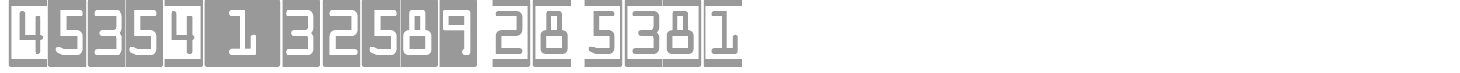 DecoNumbers LH OCRA font preview